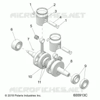 MOTORE, PISTON AND CRANKSHAFT