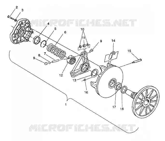 TRASMISSIONE FRIZIONE ASSEMBLY WIDETRAK / 0932064 (4922982298023A)