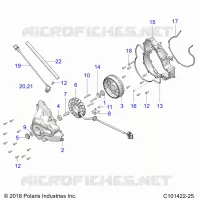 ENGINE, STATOR COVER AND VOLANO