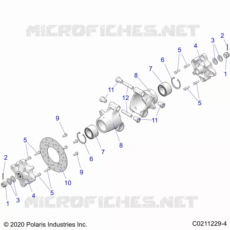 SOSPENSIONE POSTERIORE HUBS, CARRIER AND BRAKE DISC