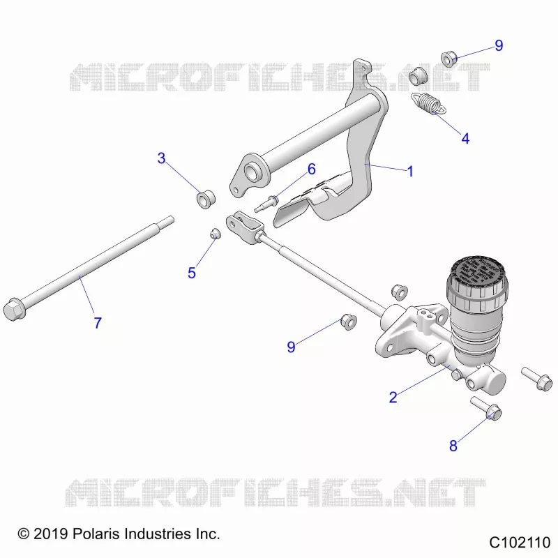 BRAKES, PEDAL AND CILINDRO PRINCIPALE MOUNTING