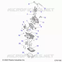 ENGINE, CRANKCASE AND ALBERO MOTORE