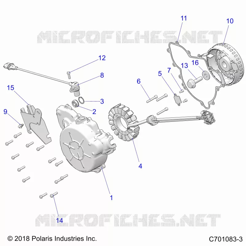 MOTORE, STATOR AND COVER