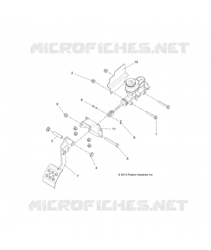BRAKES, PEDAL AND CILINDRO PRINCIPALE MOUNTING