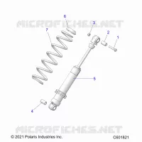 SUSPENSION, AMMORTIZZATORE POSTERIORE TRACK (7045713)