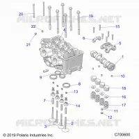ENGINE, TESTA CILINDRO AND VALVES