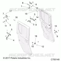PORTE, REAR, MOUNTING