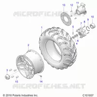 RUOTE, REAR TIRE AND BRAKE DISC