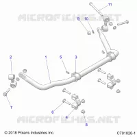 SUSPENSION, REAR BARRA DI STABILIZZAZIONE
