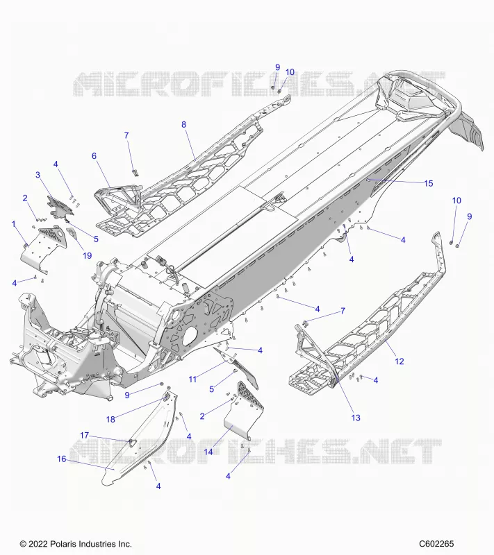 CHASSIS, PROTEZIONE FRIZIONE, FOOTRESTS, AND RUNNINGBOARDS