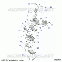 ENGINE, CRANKCASE AND ALBERO MOTORE