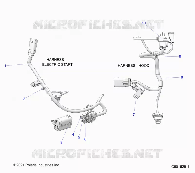 ELETTRICO, WIRE HARNESS, HOOD, ELEC. START