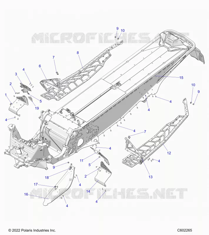 CHASSIS, PROTEZIONE FRIZIONE, FOOTRESTS, AND RUNNINGBOARDS