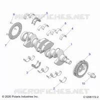 ENGINE, ALBERO MOTORE AND BEARINGS