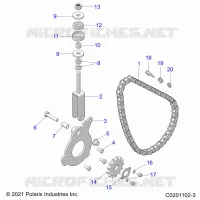 TRASMISSIONE, CHAIN TENSIONER AND SPROCKET