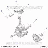ENGINE, ALBERO MOTORE, PISTON AND BALANCE SHAFT