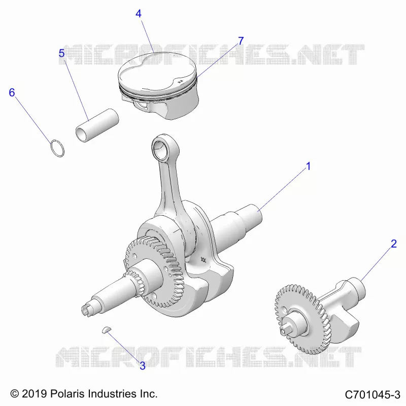 ENGINE, ALBERO MOTORE, PISTON AND BALANCE SHAFT