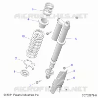 SUSPENSION, REAR SHOCK MONTAGGIO, STANDARD/PREMIUM