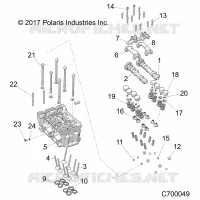 ENGINE, TESTA CILINDRO AND VALVES