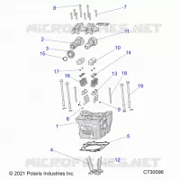 ENGINE, TESTA CILINDRO, CAMS AND VALVES