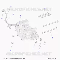 TRASMISSIONE, GEARCASE, REAR, MOUNTING