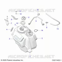 SISTEMA DI ALIMENTAZIONE CARBURANTE, FUEL TANK ASM.