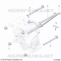 TRASMISSIONE, REAR GEARCASE, MOUNTING