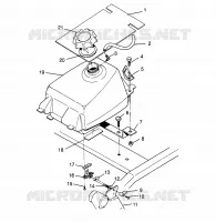 MONTAGGIO SERBATOIO CARBURANTE Trail Boss W958527 (4930323032A011)