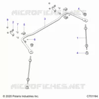 SUSPENSION, REAR BARRA DI STABILIZZAZIONE