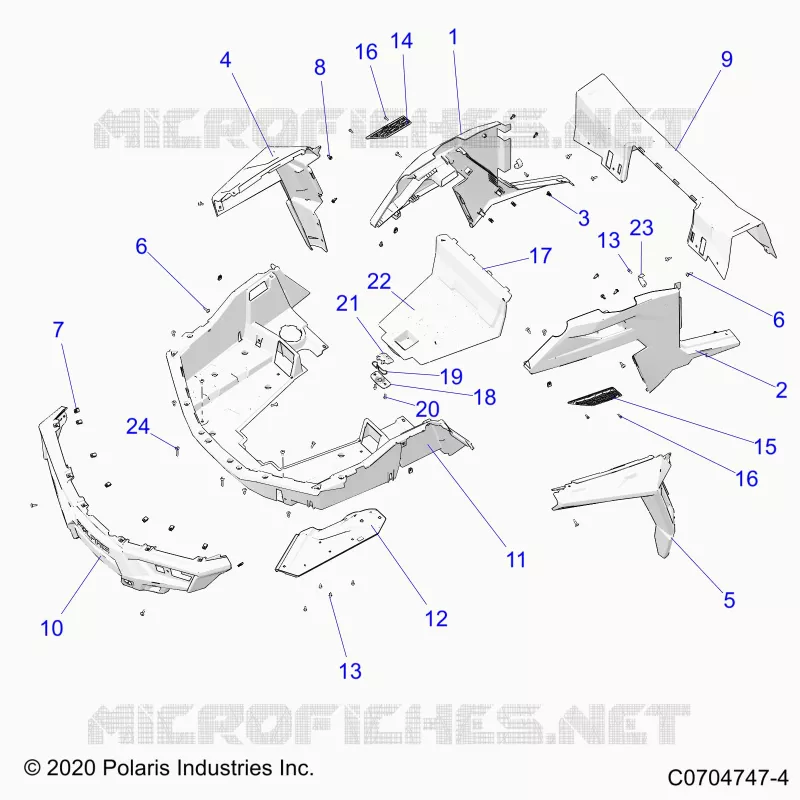 CARROZZERIA POSTERIORE RACK AND FENDERS