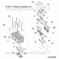 ENGINE, TESTA CILINDRO AND VALVES