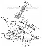 SWING ARM   SHOCK SCRAMBLER 400L W97BC38C (4939893989B014)