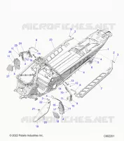 CHASSIS, PROTEZIONE FRIZIONE, FOOTRESTS, AND RUNNING BOARDS