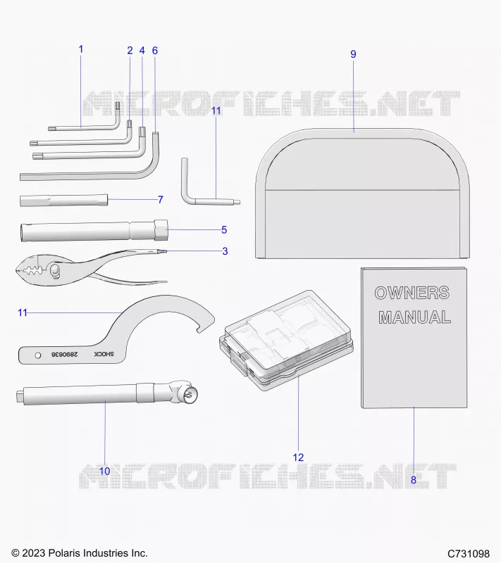 REFERENCE, MANUALE DEL PROPRIETARIO AND TOOL KIT