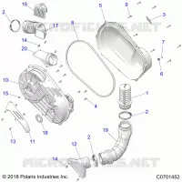 TRASMISSIONE, CLUTCH COVER AND DUCTING