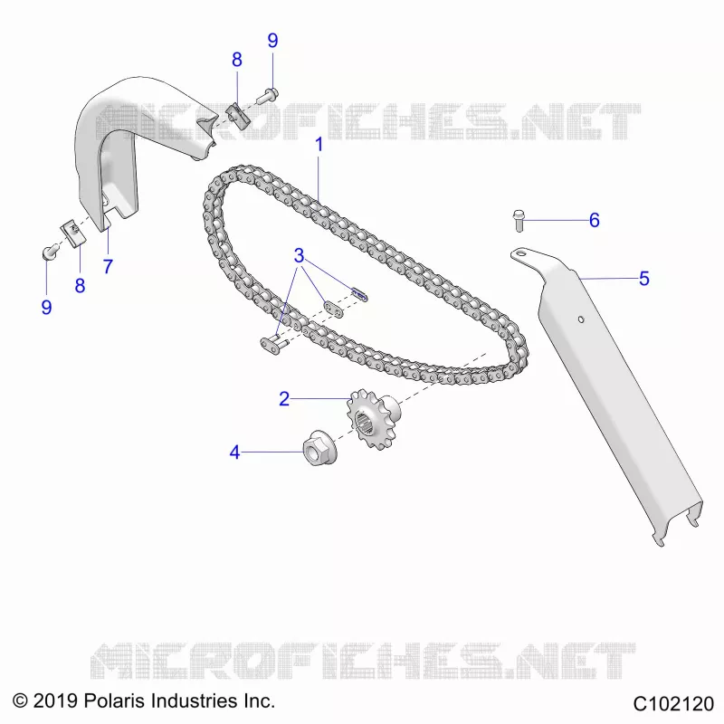 TRASMISSIONE, CHAIN AND GUARDS