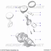 ENGINE, ALBERO MOTORE AND PISTON
