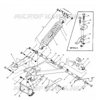 SWING ARM WELDMENT AND  AMMORTIZZATORE POSTERIORE ASSEMBLY (4913491349021A)