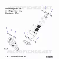 SUSPENSION, SHOCK MONTAGGIO, REAR SUSP.