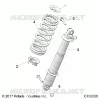 SUSPENSION, REAR SHOCK MONTAGGIO