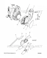 MOTORE, AIR INLET and OUTLET DUCTS