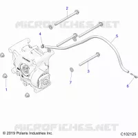TRASMISSIONE, GEARCASE MOUNTING, REAR