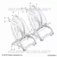 SEDE BELT MOUNTING, REAR, 6 POINT