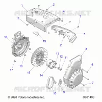 ENGINE, BLOWER HOUSING AND AUTOAVVOLGENTE
