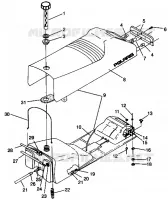 MONTAGGIO SEDILE   SERBATOIO 500 EFI 0942774 and EFI SKS 0942574 (4924982498002A)