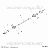 TRASMISSIONE, REAR HALF SHAFT
