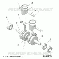 ENGINE, PISTON AND ALBERO MOTORE
