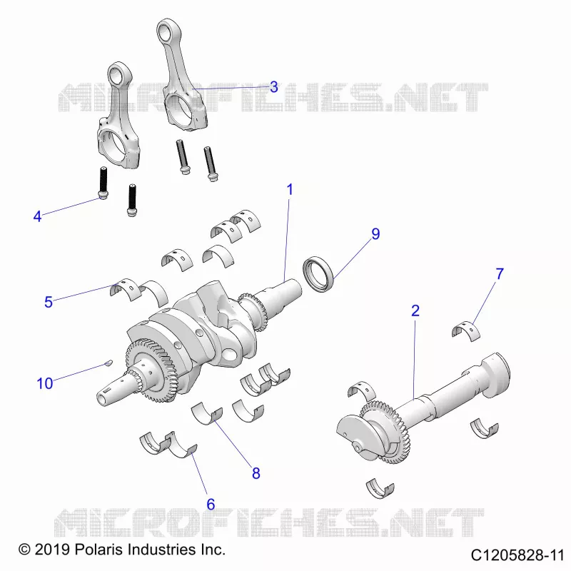 ENGINE, ALBERO MOTORE AND BEARINGS