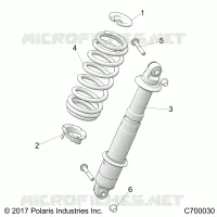 SUSPENSION, REAR SHOCK MONTAGGIO