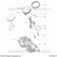 ENGINE, ALBERO MOTORE AND PISTON